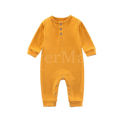 Cotton Comfort: Classic Long-Sleeve Jumpsuit