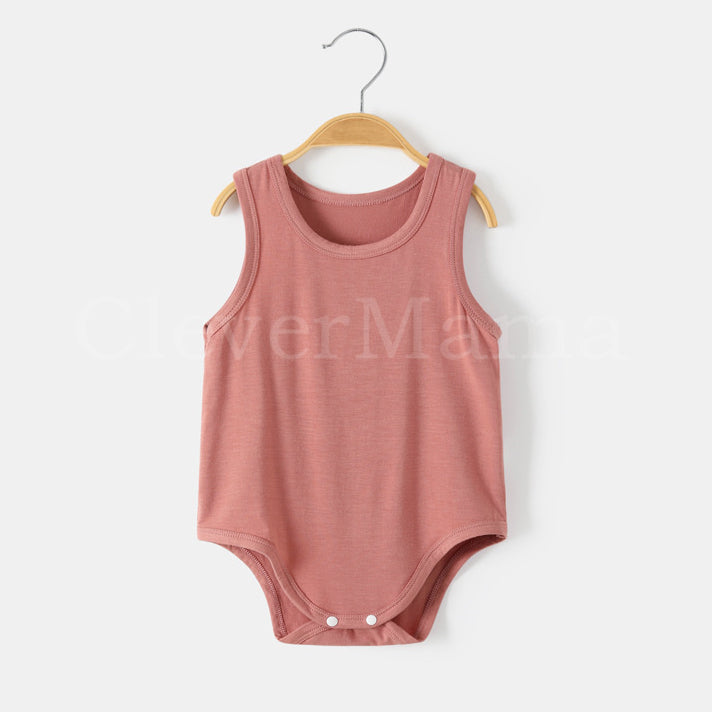 Summer Breeze Plain Modal Sleeveless Bodysuits